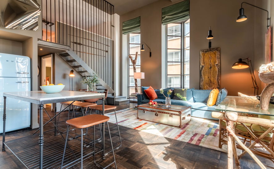 Mysig afrikansk Art Deco lägenhet