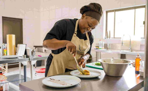 Gift is a masterchef at her craft in the kitchen, Shimungwe Lodge, Greater Kruger Park