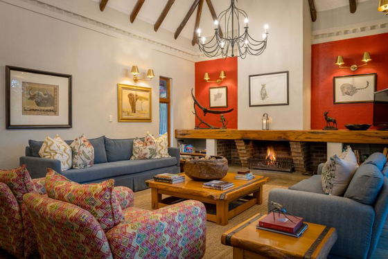 Lounge area of boutique safari lodge. Shimungwe. Greater Kruger Lounge area of boutique safari lodge. Shimungwe. Greater Kruger