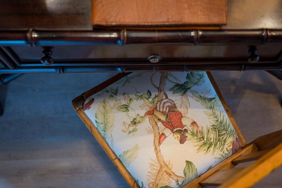 Guest suite desk and chair. Luxury safari lodge Greater Kruger.