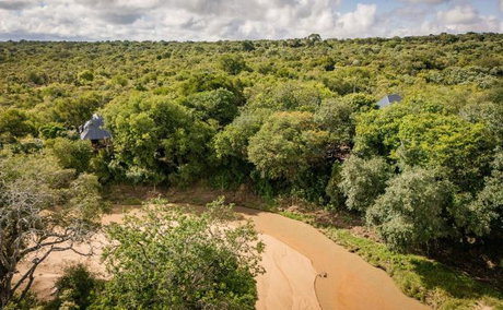 Shimungwe is nestled in the trees, on a riverbend, a landmark Hoedspruit safari lodges
