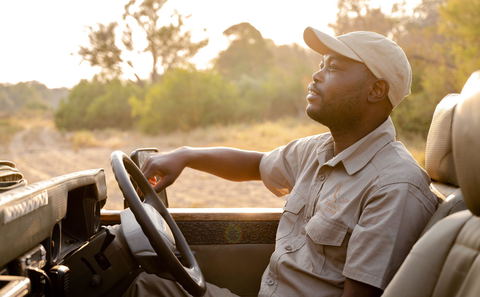 An experienced game ranger on game drive, Shimungwe Lodge, Thornybush Game Reserve, Greater Kruger