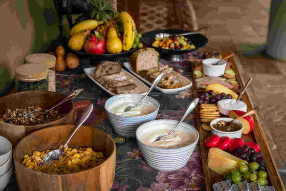 Delicious continental breakfast, Shimungwe Lodge, Greater Kruger Park Delicious continental breakfast, Shimungwe Lodge, Greater Kruger Park