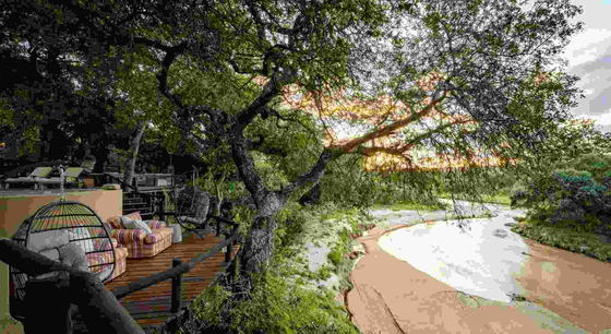 Look for wildlife in the river bed, Shimungwe Lodge, Greater Kruger Park Look for wildlife in the river bed, Shimungwe Lodge, Greater Kruger Park