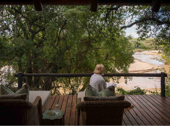 Enjoy the view from your private deck off your suite at Shimungwe, Greater Kruger Park Enjoy the view from your private deck off your suite at Shimungwe, Greater Kruger Park