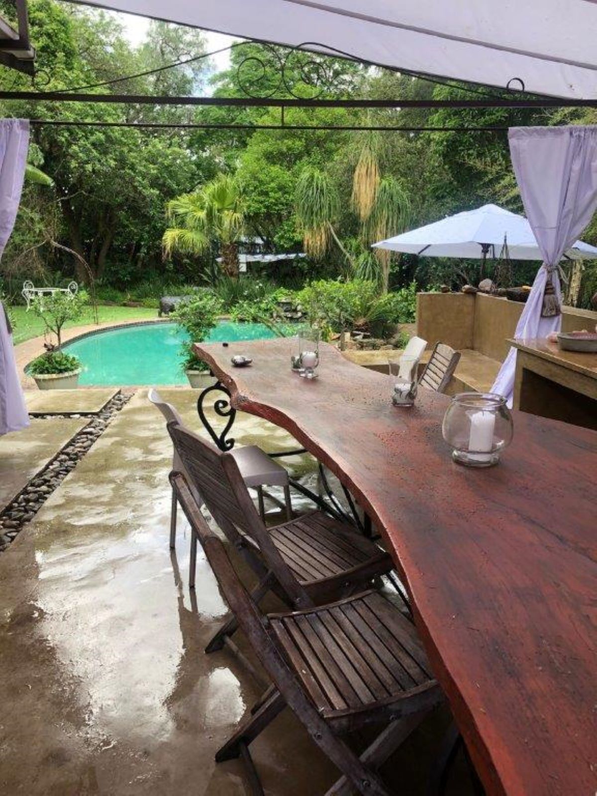 Patio, outdoor entertainment and relaxation 
