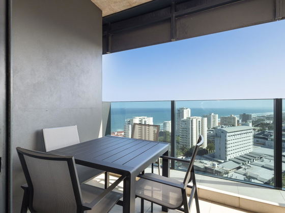 Balcony dining area