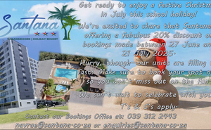 Christmas in July – 20% Off at Santana This School Holiday! 🎁
