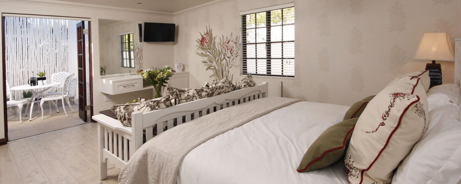 Deluxe room with ensuite walk-in shower. DSTV, Nespresso machine, WIFI, hand painted artistic walls.