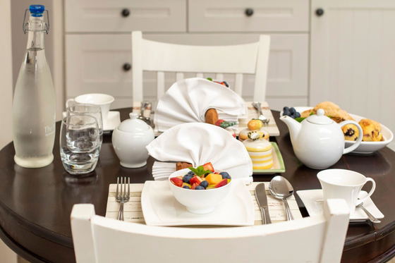 Breakfast - freshly prepared fruit each day.