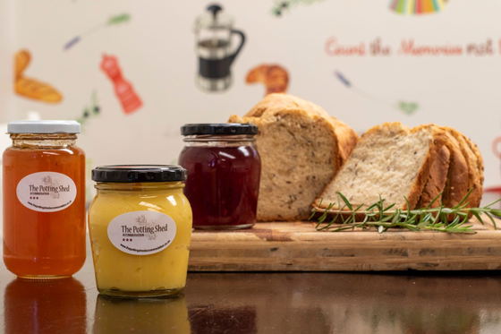 Homemade marmalade for breakfast