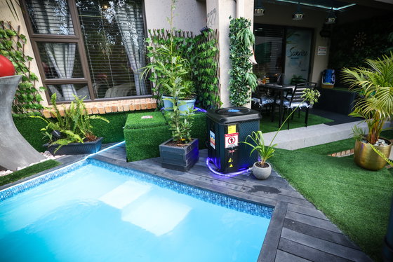 Private outdoor garden and seating area near OR Tambo Airport in Benoni Johannesburg