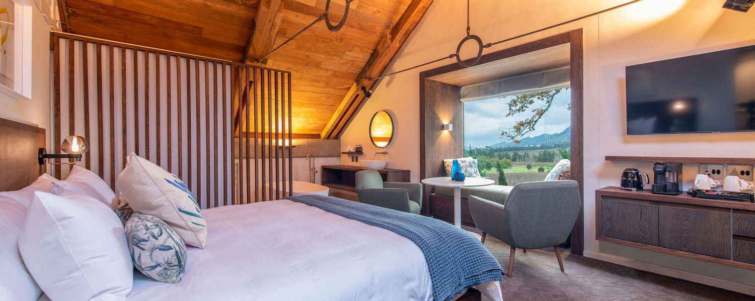 Bedroom with view and reading nook