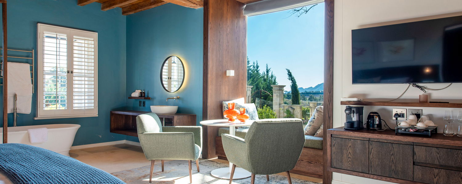 Bedroom with view and reading nook
