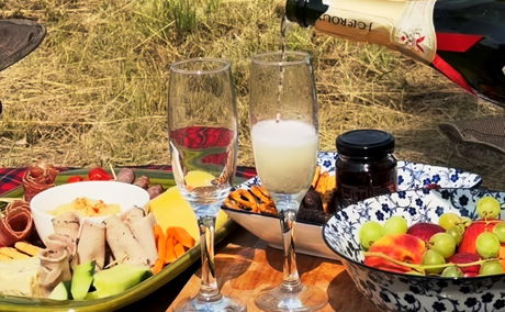 Champagne picnic. Champagne picnic.