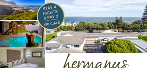Stay 4 nights & only pay for 3 in Hermanus