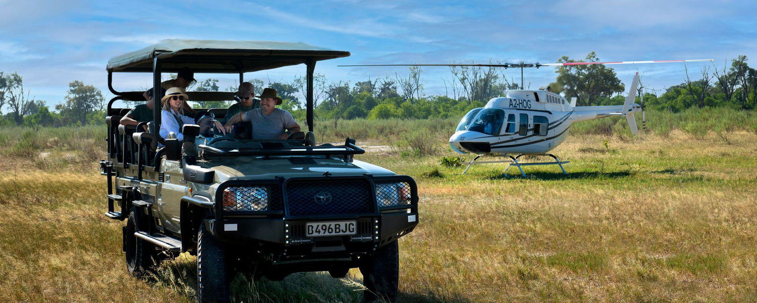 Luxury safari Botswana. Fly in Safari. Helicopter safari. Stay at some of the most iconic destinations in Botswana, on some of the best lodges. Experience the bush from the luxury of a helicopter.  