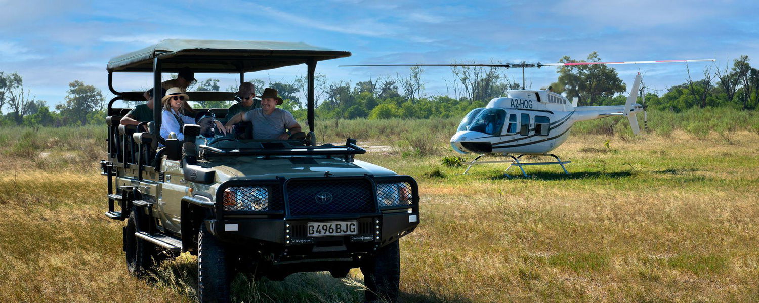 Luxury safari Botswana. Fly in Safari. Helicopter safari. Stay at some of the most iconic destinations in Botswana, on some of the best lodges. Experience the bush from the luxury of a helicopter.  