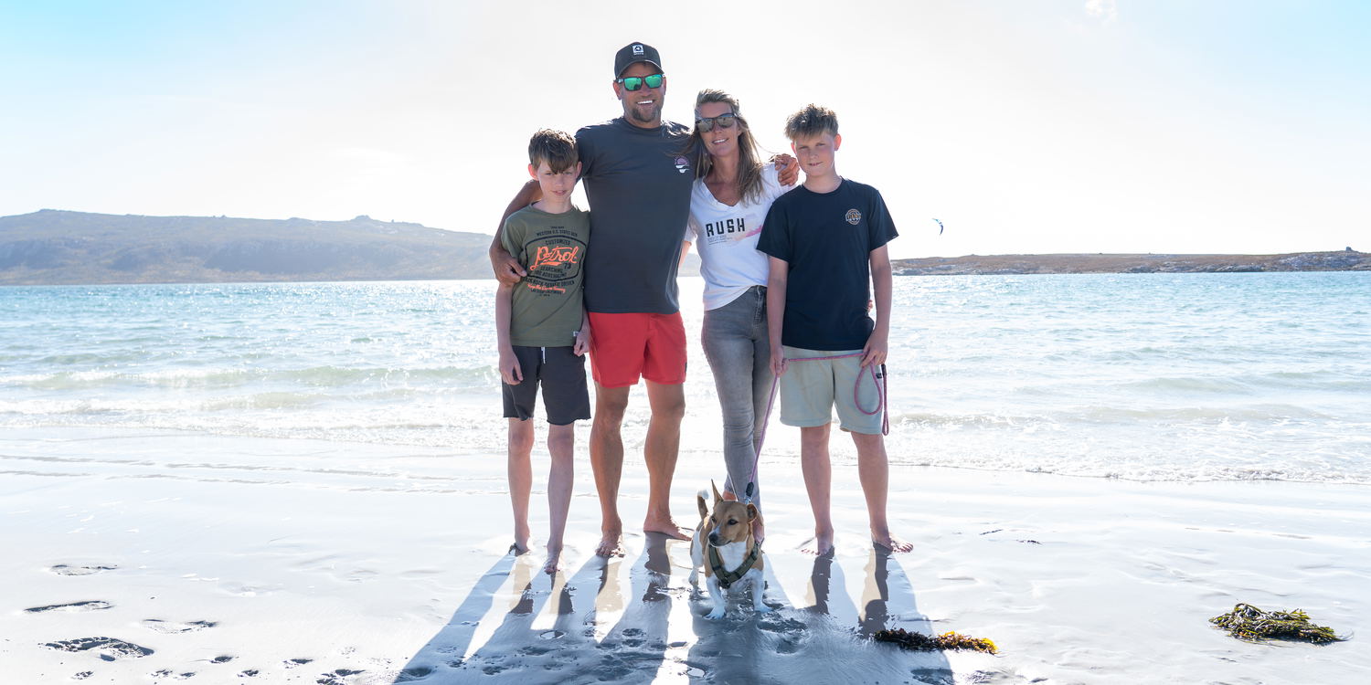 langebaan beach kitesurfing family 