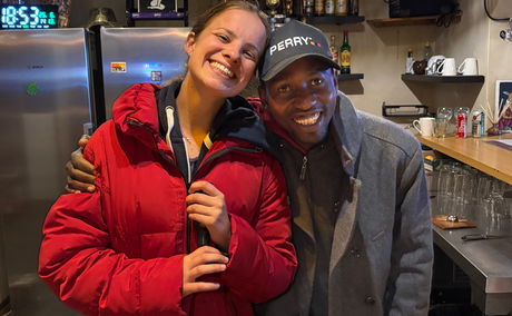 Kate and Khothatso — known to everyone as Kuti. Not Marek in the photo, but it beautifully shows Kuti’s unmistakably infectious smile.