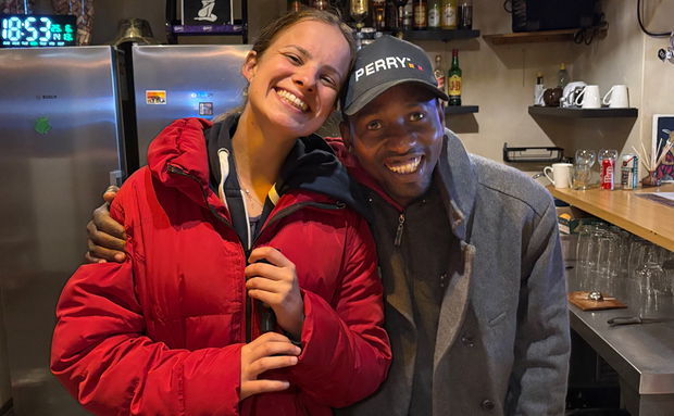 Kate and Khothatso — known to everyone as Kuti. Not Marek in the photo, but it beautifully shows Kuti’s unmistakably infectious smile.