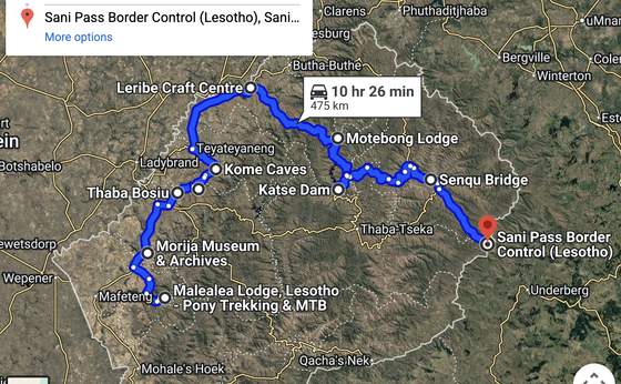 Malealea Lodge to Sani Pass (2 Options)