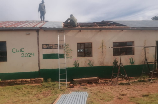 School classroom renovations in Malealea Valley