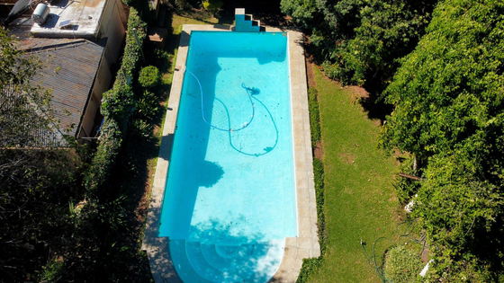 Swimming pool aerial view