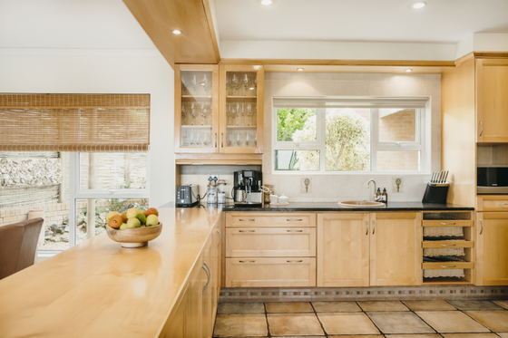 the kitchen