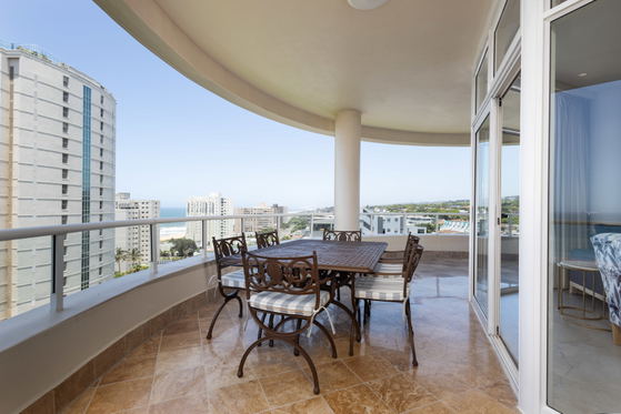 Balcony dining area