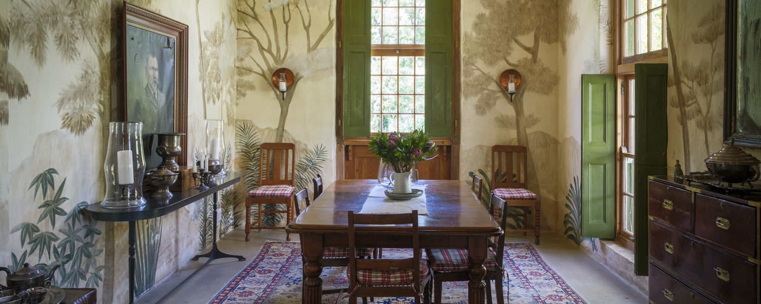 De Hoek Dining Room guesthouse looking at the Karoo