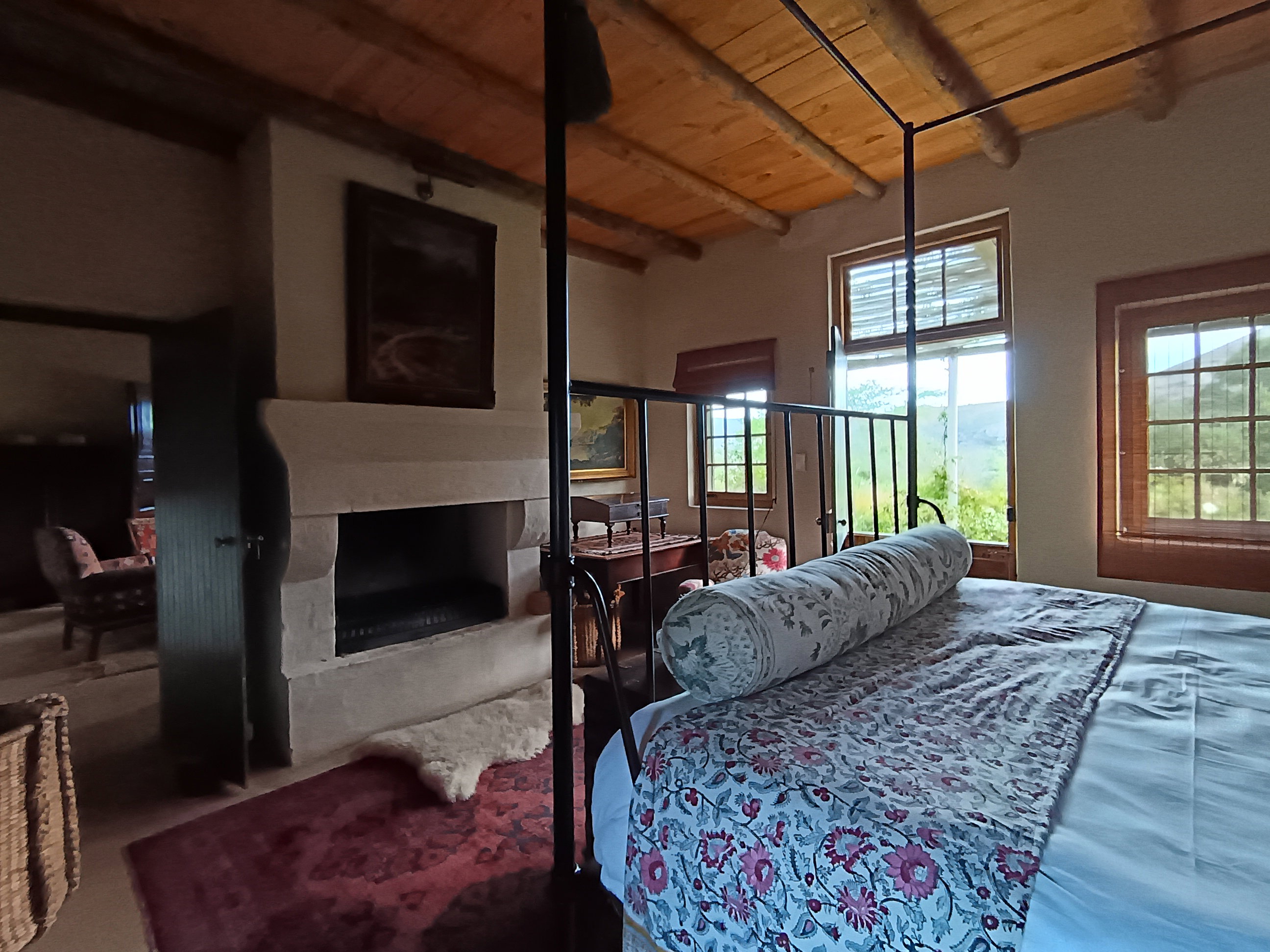 De Hoek guesthouse Main bedroom looking at the Karoo