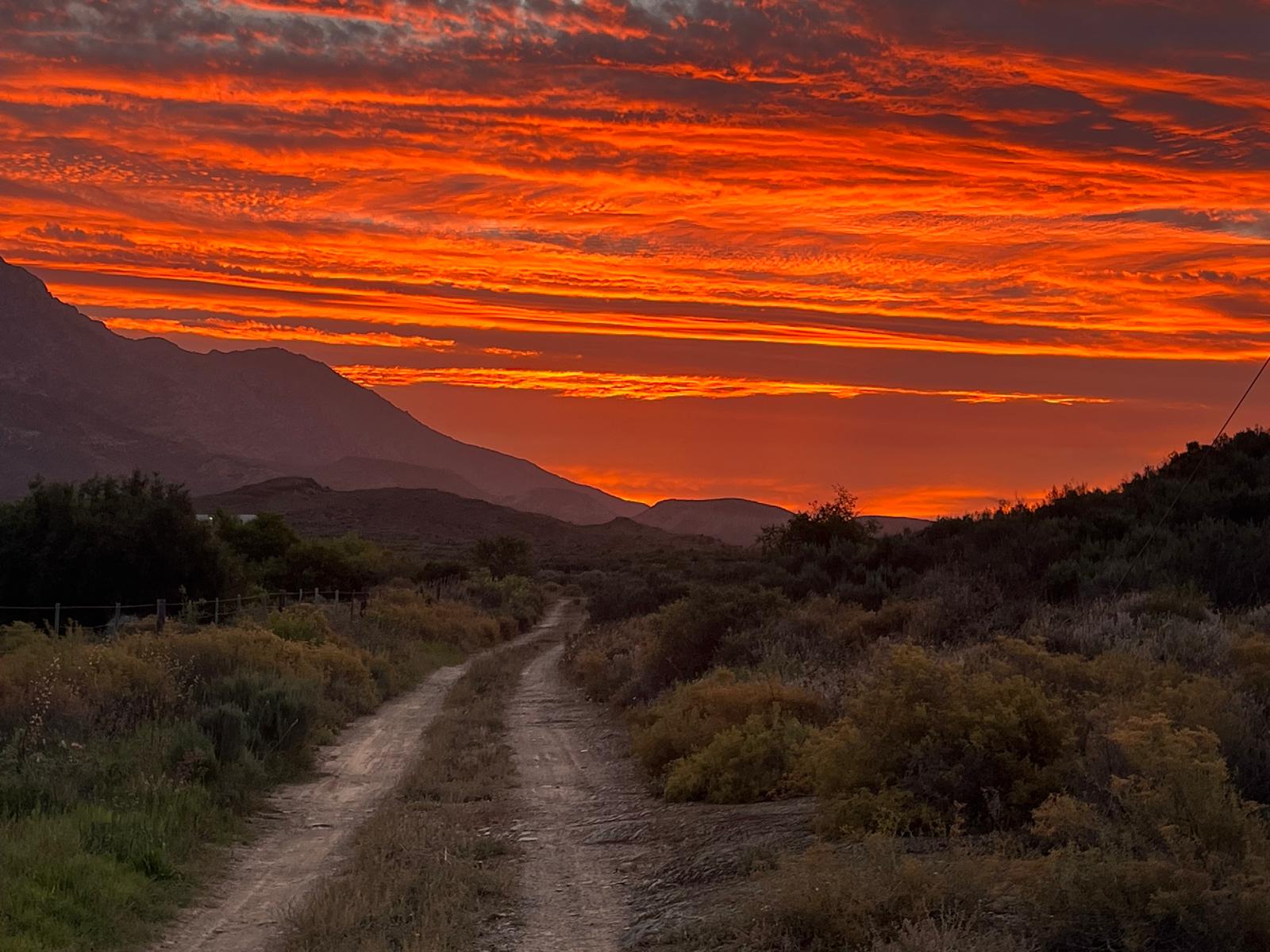 De Hoek sky sunset at the Karoo