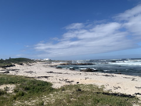 Quiet beach with rock pools to swim in