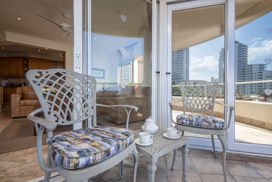 Balcony seating area