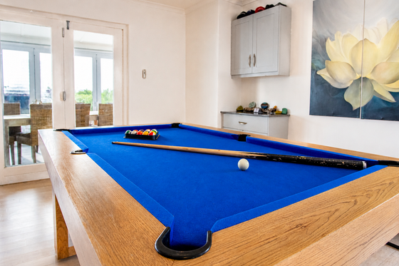 Pool table in the games area at Elevate Grotto Bay