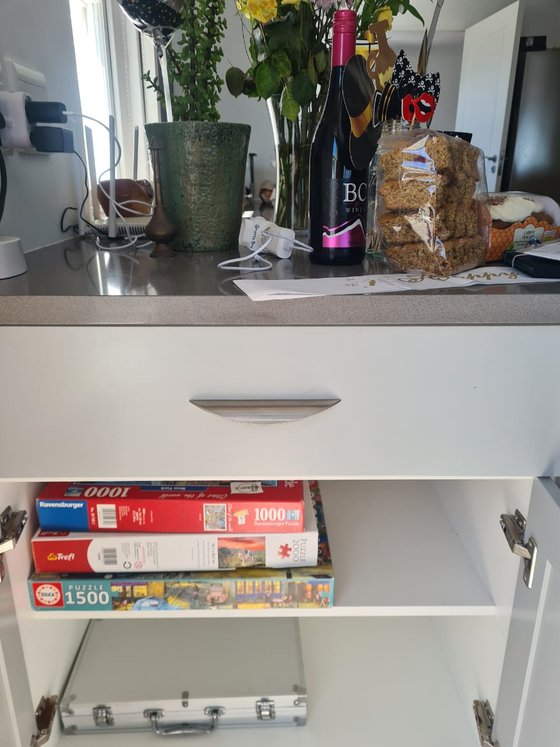 Puzzles and card games available for guests