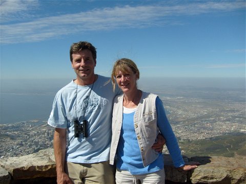 Owners, Dr. Heinz and Debbie Kohrs on a trip to Cape Town