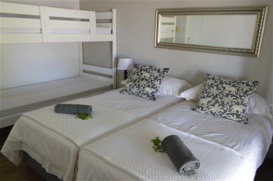 Bedroom 2, twin beds plus double bunk bed
