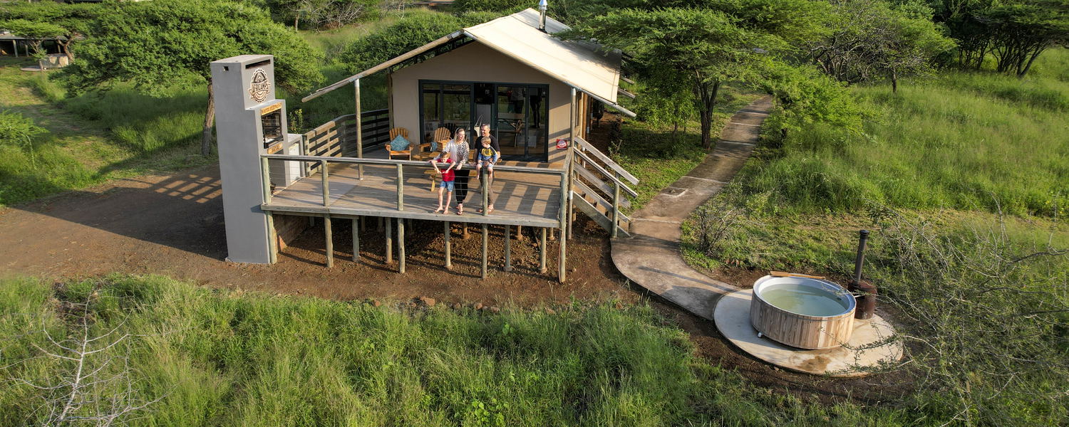 glamping, view, bushveld, selfcatering holiday, zululand tourism