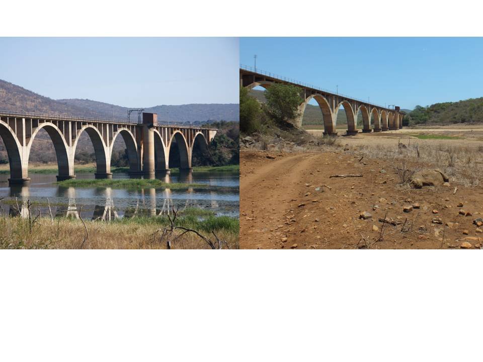 Pongola River dried up due to the drought