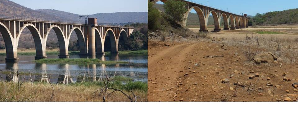 Pongola River dried up due to the drought