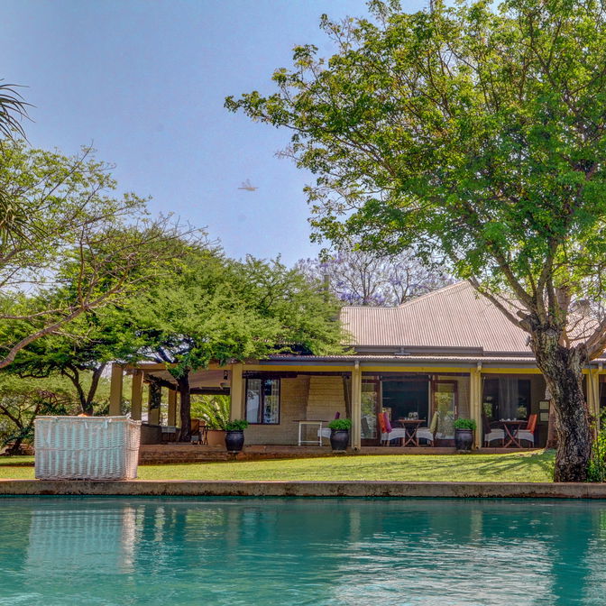 Huge swimming pool for the hot days