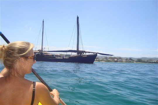 The "pirate ship" that was moored on the lagoon for a few weeks!