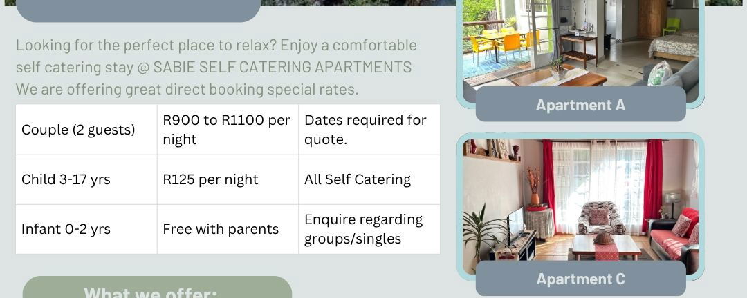 Direct booking special rates 