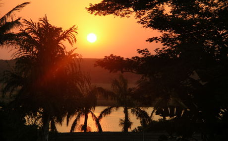 African sunset taken from Lidiko deck