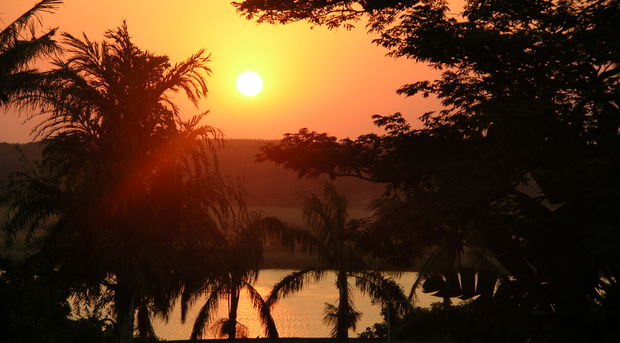 African sunset taken from Lidiko deck