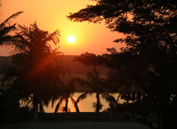 African sunset taken from Lidiko deck