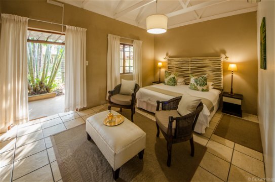 All rooms are garden rooms leading onto private patios with views of the pool area or lodge gardens.