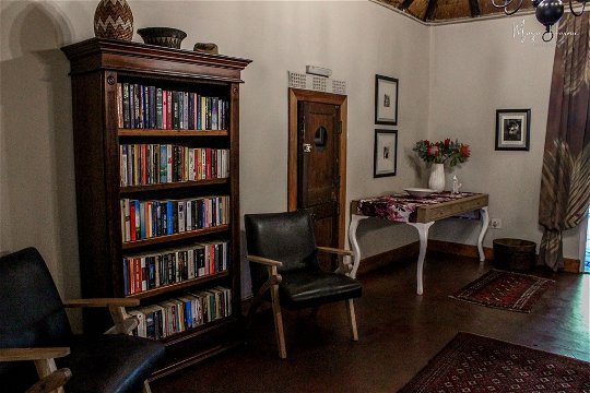 Small library housed in indoor lounge